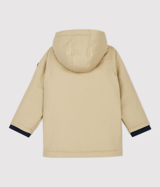 Parka coton enduit enfant gar&ccedil;on beige