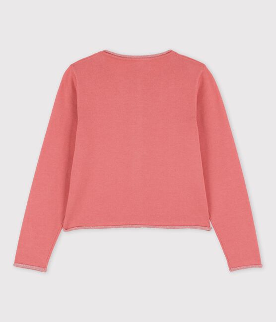 Cardigan en coton enfant fille rose PAPAYE