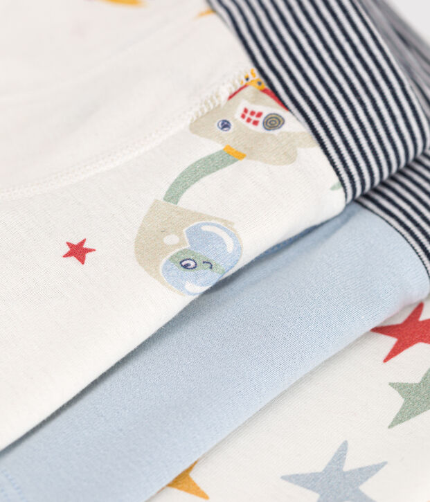 Lot de 3 boxers espace en coton enfant multicouleur