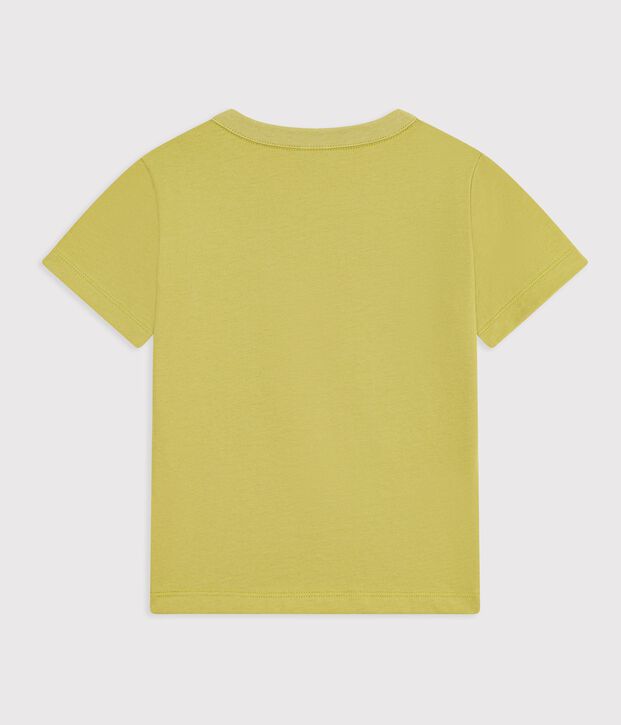 Tee-shirt enfant manches courtes en coton uni vert