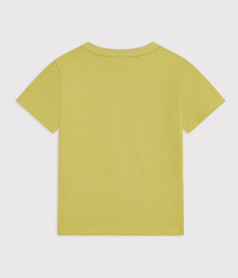 Tee-shirt enfant manches courtes en coton uni vert