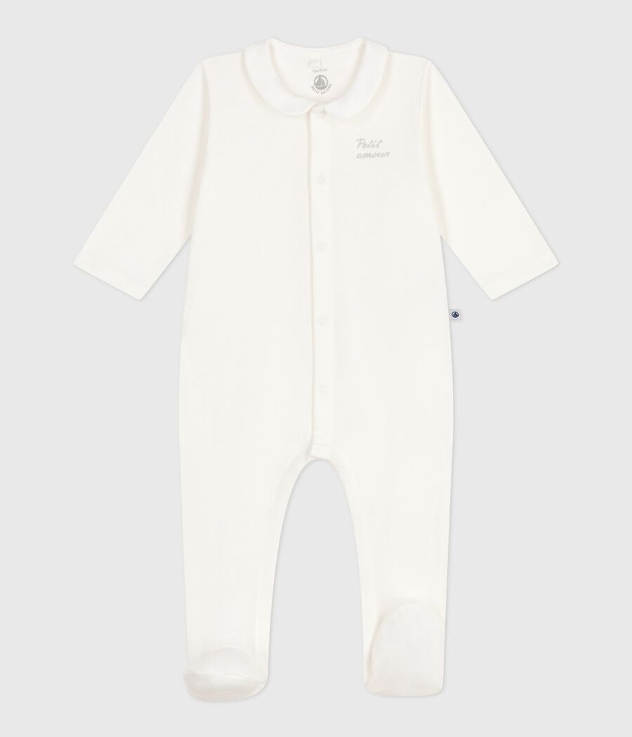 Pyjama bébé en tubique à col uni (Petit Bateau) - Couverture