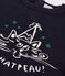 Tee-shirt manches longues bébé en coton bleu SMOKING