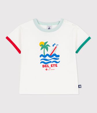 Tee-shirt b&eacute;b&eacute; en coton &agrave; manches courtes &agrave; motif