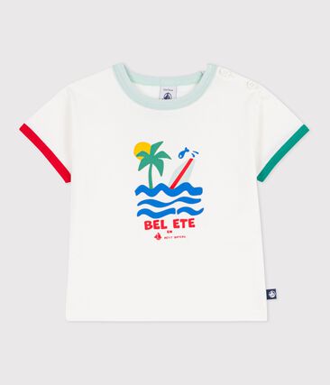 Tee-shirt bébé en coton à manches courtes à motif
