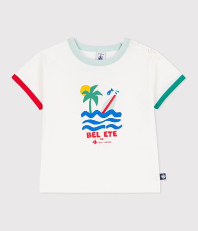 Tee-shirt b&eacute;b&eacute; en coton &agrave; manches courtes &agrave; motif