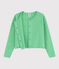 Cardigan en tricot coton enfant fille vert ALOEVERA
