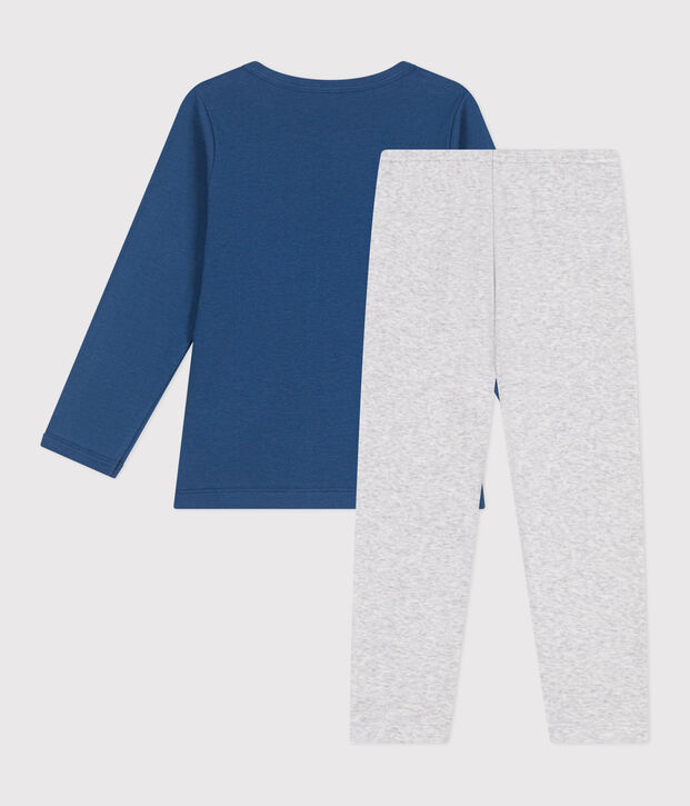 Pyjama en coton enfant bleu/multicouleur