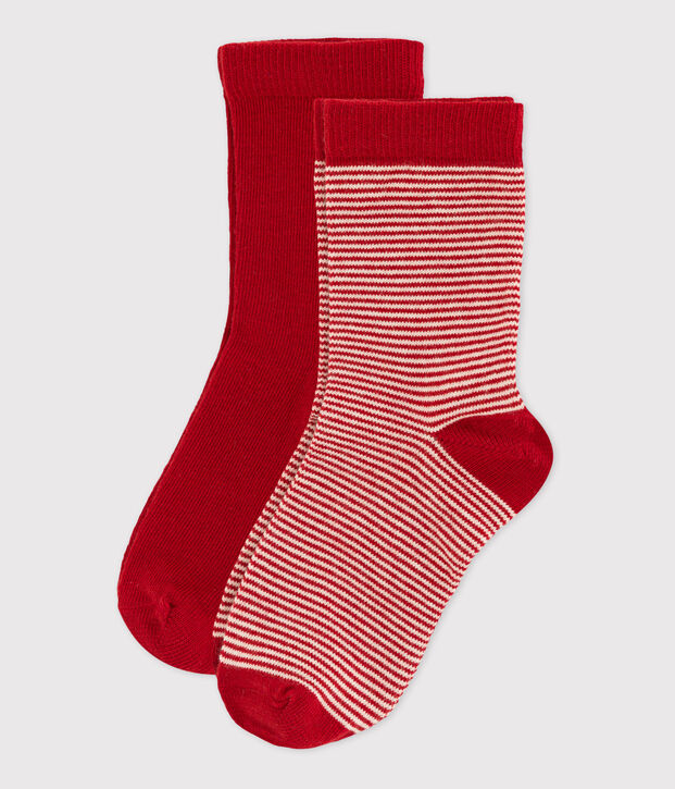Lot de 2 paires de chaussettes enfant gar&ccedil;on-fille multicouleur