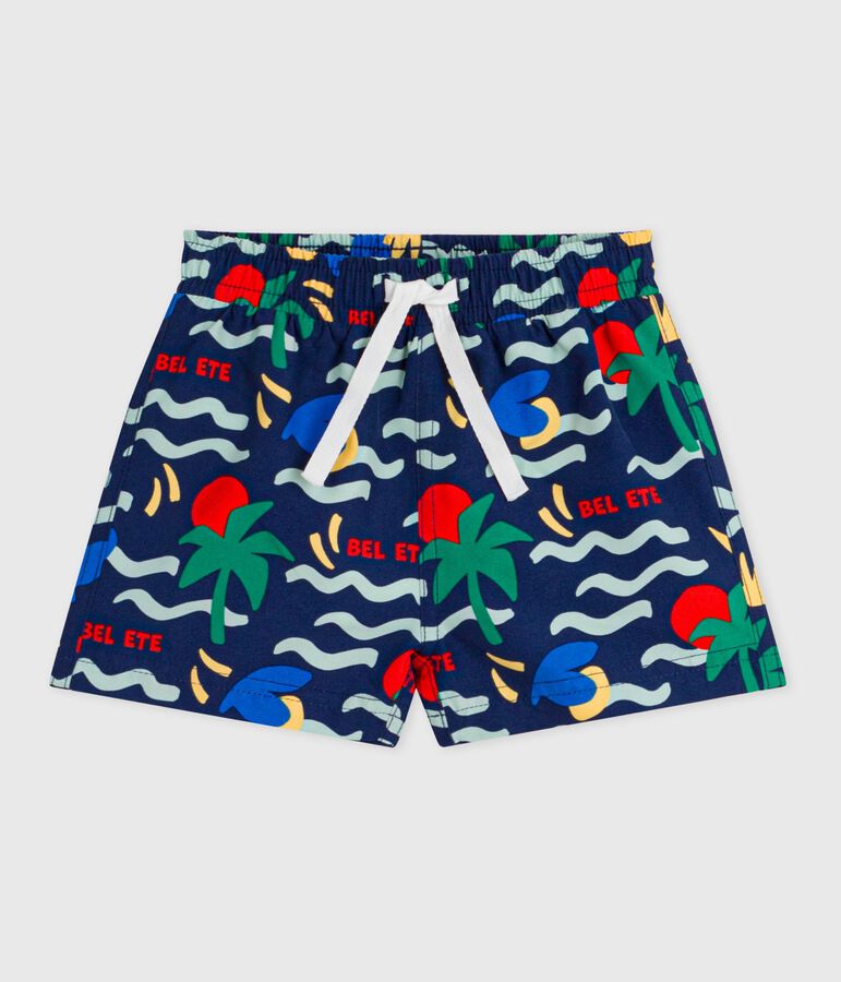 Short de bain b&eacute;b&eacute; imprim&eacute; bleu/multicouleur