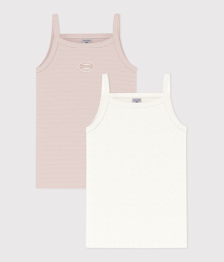 Lot de 2 d&eacute;bardeurs fines bretelles en coton enfant variante 1