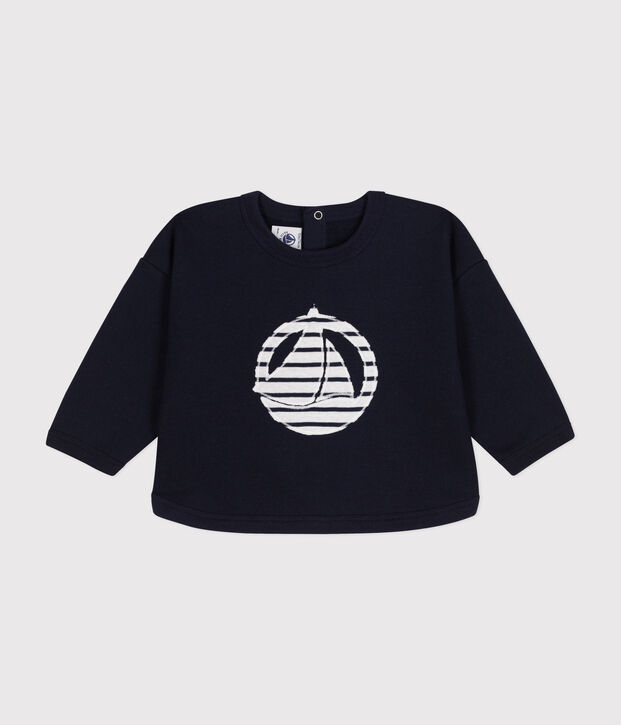 Sweatshirt en molleton b&eacute;b&eacute; bleu marine