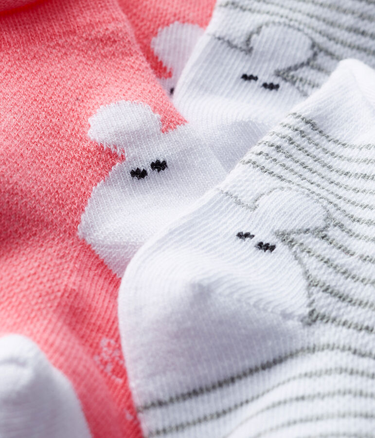 Lot de 2 paires de chaussettes b&eacute;b&eacute; mixte multicouleur