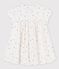 Robe manches courtes en gaze de coton bio bébé blanc MARSHMALLOW/rouge OMBRIE