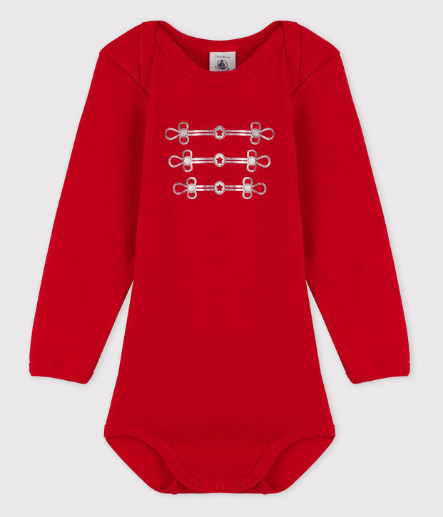 Body manches longues b&eacute;b&eacute; fille rouge