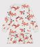 Robe manches longues en molleton enfant fille beige MONTELIMAR/blanc MULTICO
