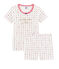 Pyjacourt petite fille coupe très ajustée blanc MARSHMALLOW/blanc MULTICO