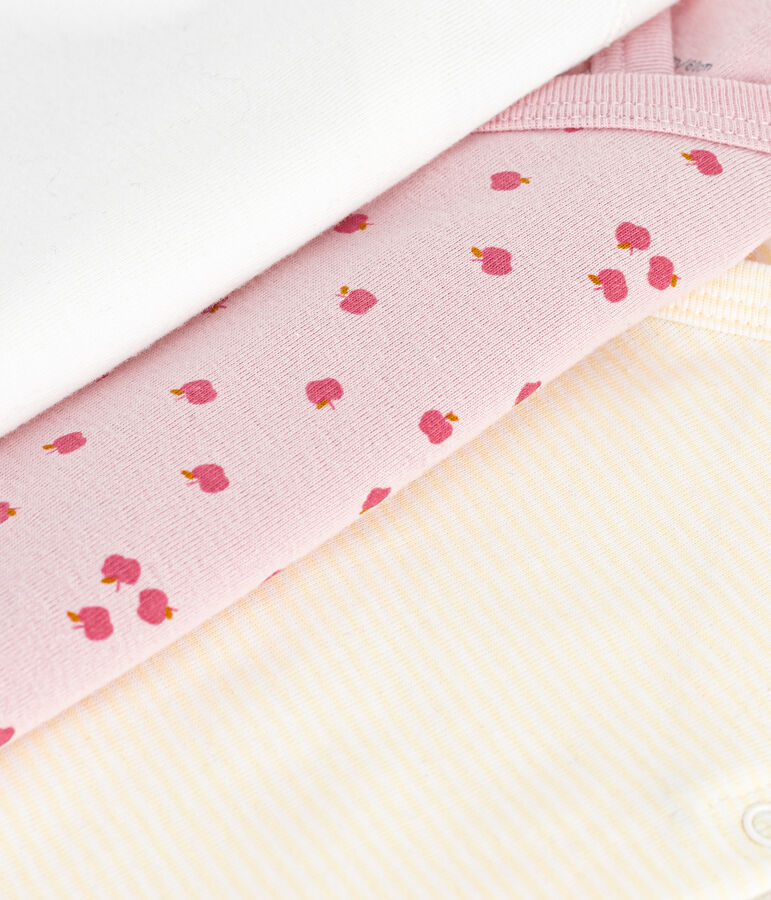 Lot de bodies crois&eacute;s manches longues en coton imprim&eacute; b&eacute;b&eacute; variante 2