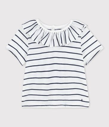 PETIT BATEAU - Blouse manches courtes rayée en jersey bébé