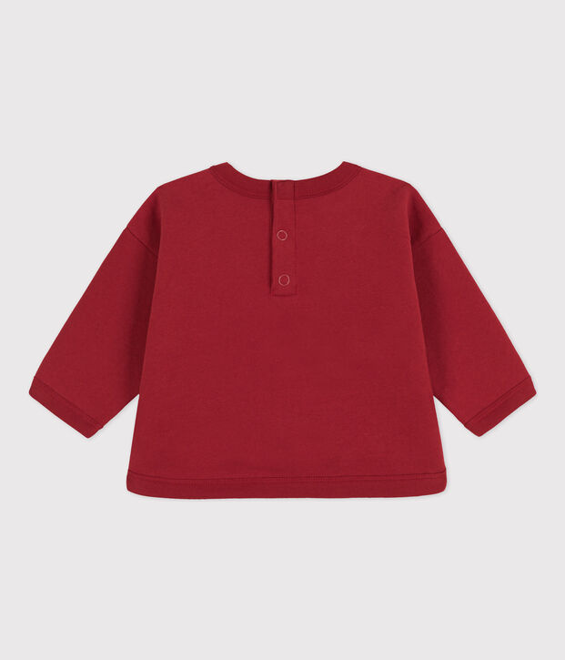 Sweatshirt b&eacute;b&eacute; en coton rouge