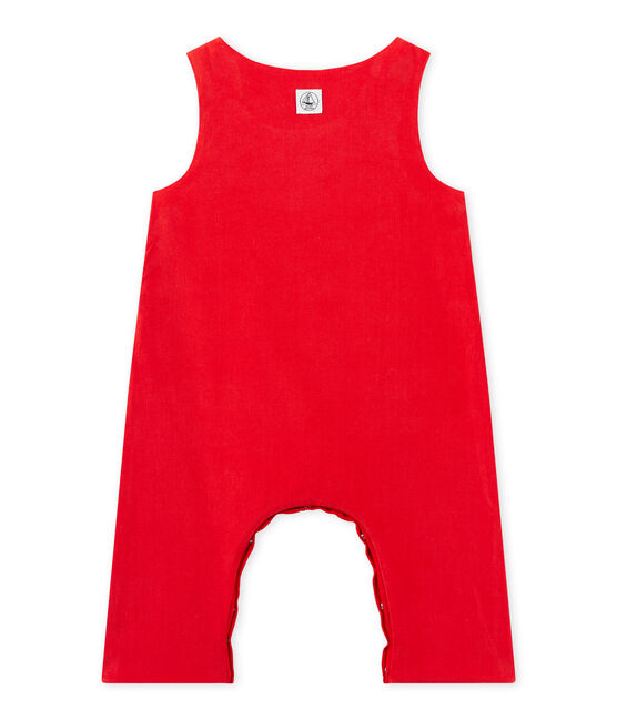 Salopette bébé garçon en velours rouge FROUFROU