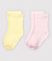 Lot de 2 chaussettes reliéfées bébé fille/garçon variante 1