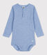 Body manches longues bébé col tunisien en coton