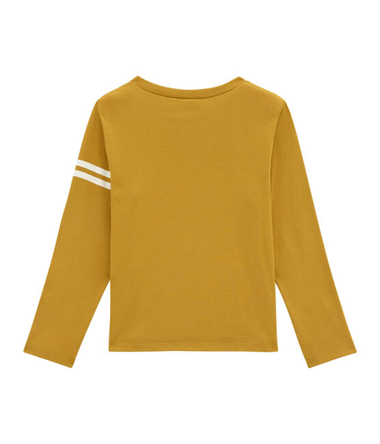 tee-shirt manches longues enfant garçon jaune INCA