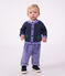 Pantalon b&eacute;b&eacute; en velours uni violet