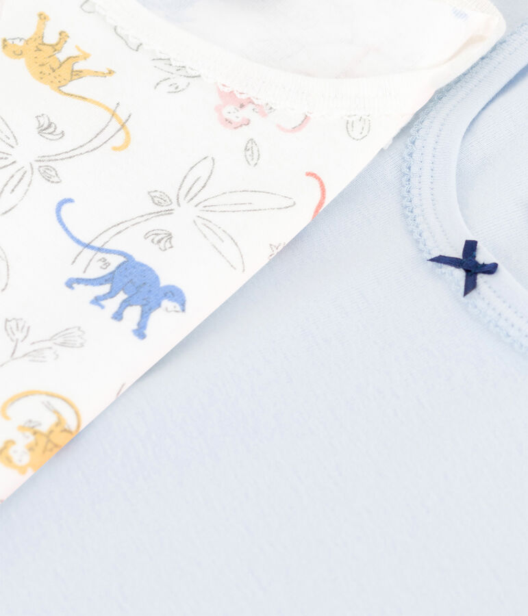 Lot de 2 t-shirts manches courtes petite fille en coton multicouleur