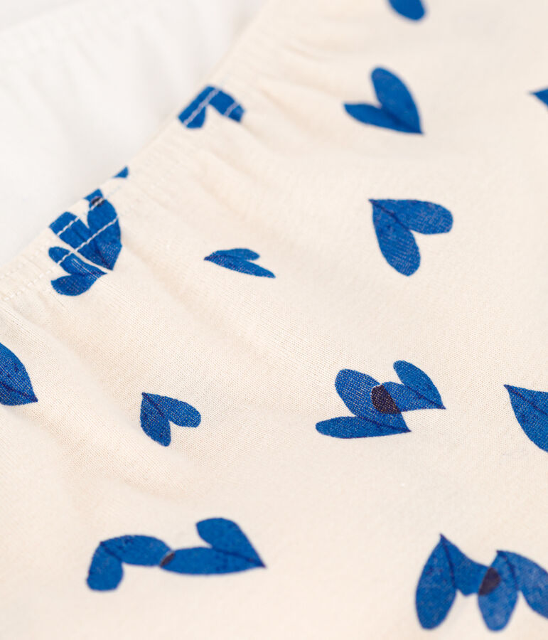 Lot de 2 shorties c&oelig;ur en coton petite fille variante 1