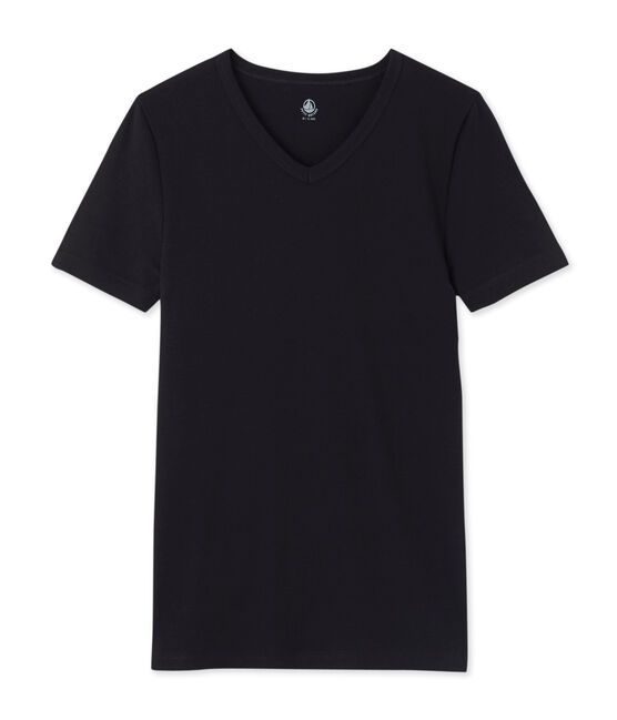 Tee-shirt manches courtes col V homme noir NOIR