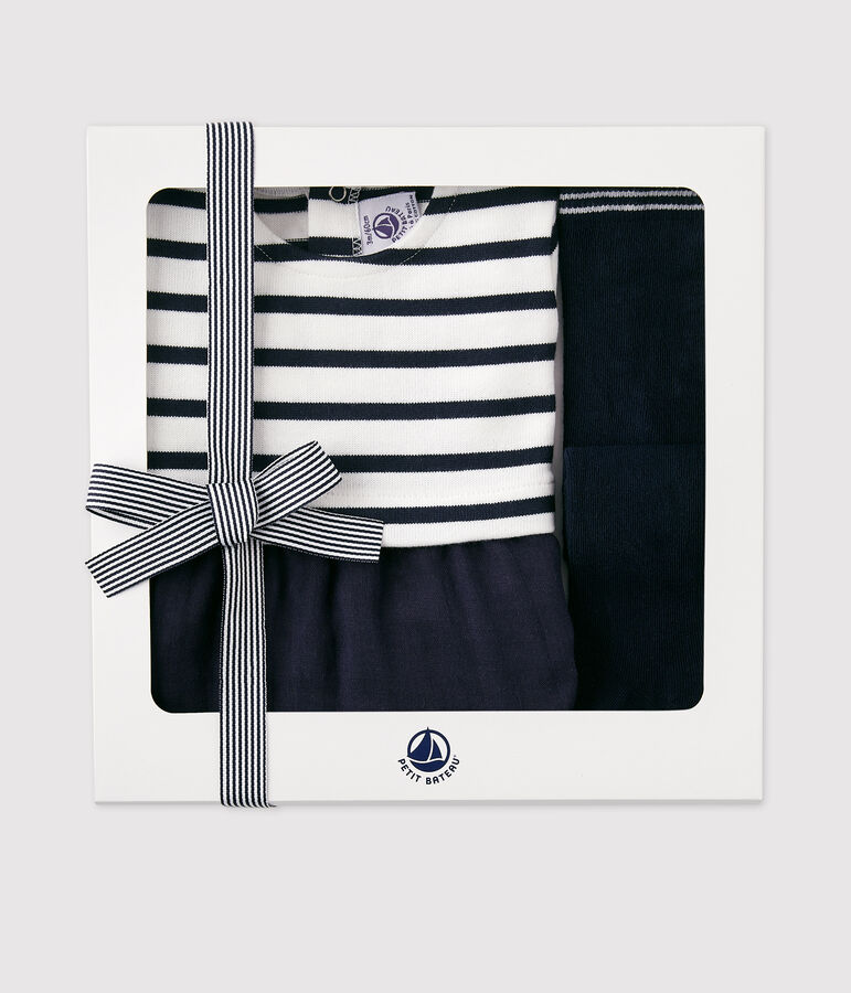 Coffret cadeau b&eacute;b&eacute; robe et collants variante 1