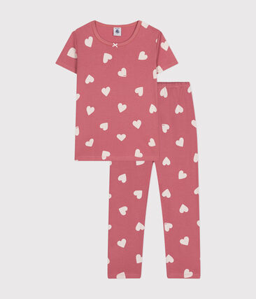Pyjama en coton imprimé motif cœur enfant