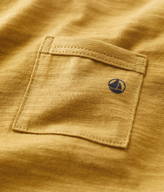 Tee-shirt manches courtes uni en jersey bébé jaune ISTRE