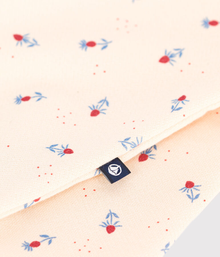 Combinaison b&eacute;b&eacute; en coton &agrave; col, imprim&eacute; fleuri blanc AVALANCHE/ MULTICO