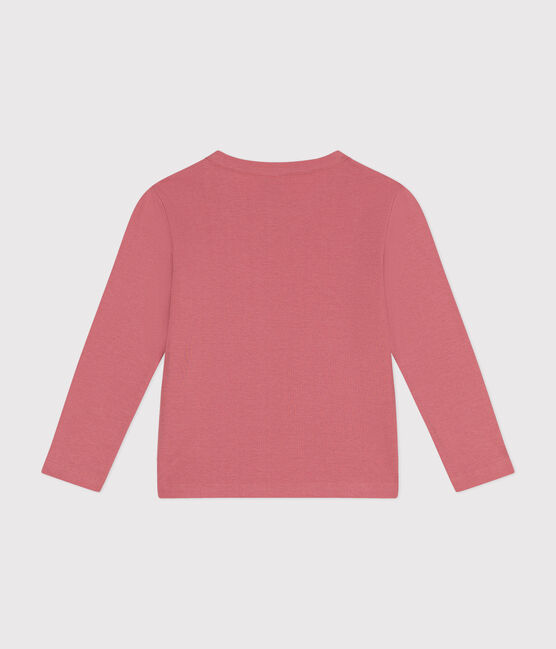 Tee-shirt manches longues en côte enfant fille / garçon rose ROSEWOOD