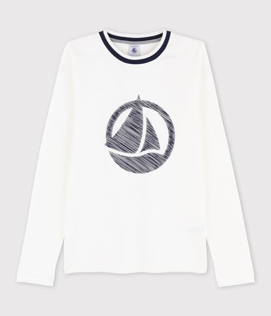 Tee shirt manches longues enfant blanc MARSHMALLOW