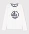 Tee shirt manches longues enfant blanc MARSHMALLOW