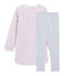 Chemise de nuit petite fille en velours avec legging blanc MARSHMALLOW/blanc MULTICO