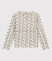 Tee-shirt fleuri à manches longues en coton enfant fille blanc AVALANCHE/ MULTICO