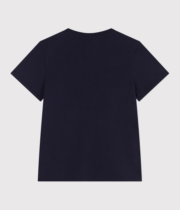 Tee-shirt Femme Le Droit en coton uni bleu marine