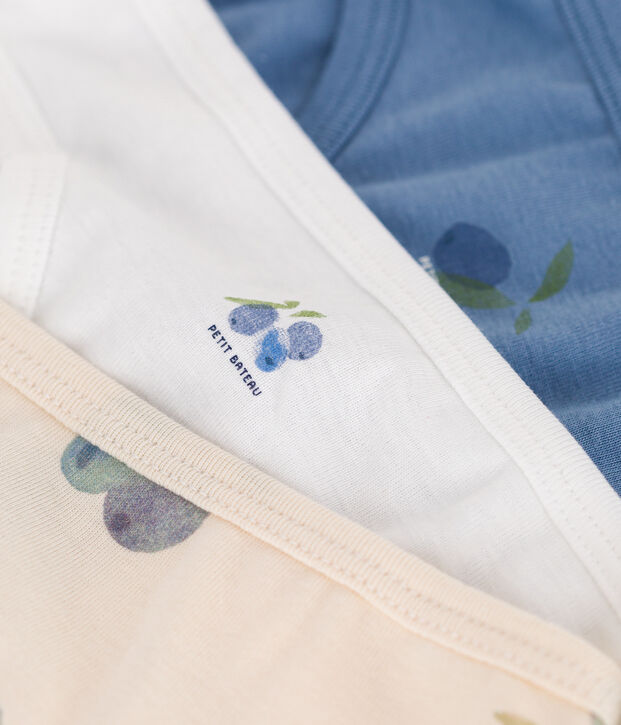 Lot de 3 culottes enfant en coton imprim&eacute; multicouleur