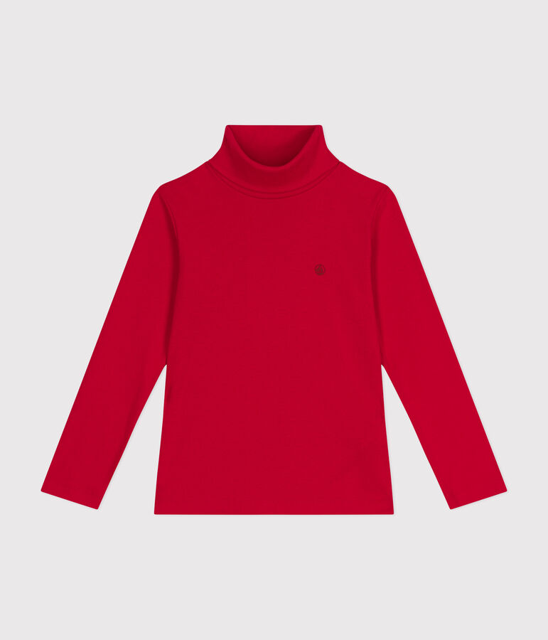 Sous-pull en coton enfant fille / gar&ccedil;on rouge CORRIDA
