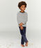Pyjama petit garçon en velours bleu SMOKING/beige COQUILLE