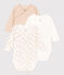 LOT DE 3 BODIES MANCHES LONGUES BÉBÉ EN COTON variante 2