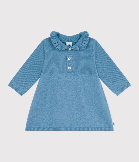 Robe bébé en laine et coton unie ADRIATIC