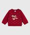 Pull en tricot de laine et coton bébé rouge CORRIDA