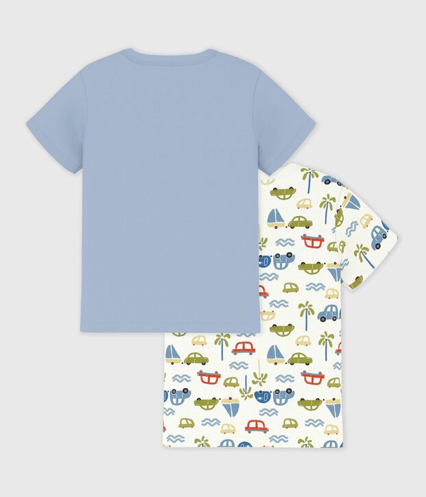 Lot de tee-shirts enfant en coton manches courtes voitures multicouleur
