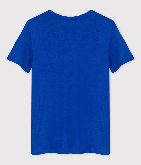 Tee-shirt L'ICONIQUE en lin Femme bleu DELFT